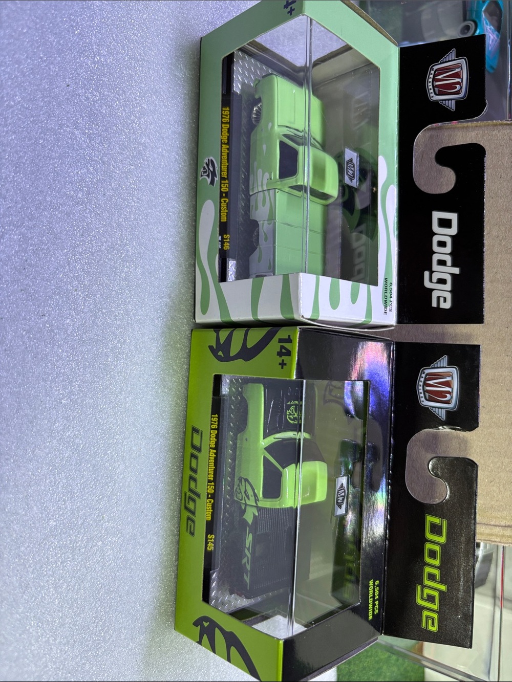 M2 machines Dodge SRT Neon Green Diecast Car - 2 Pack